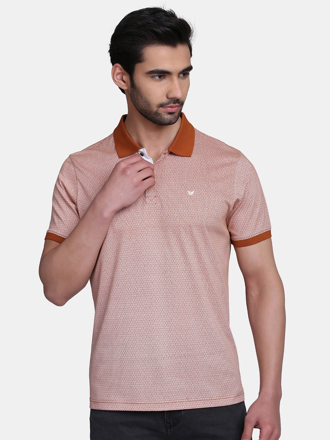 

Blackberrys Men Brown Polo Collar Slim Fit Cotton T-shirt