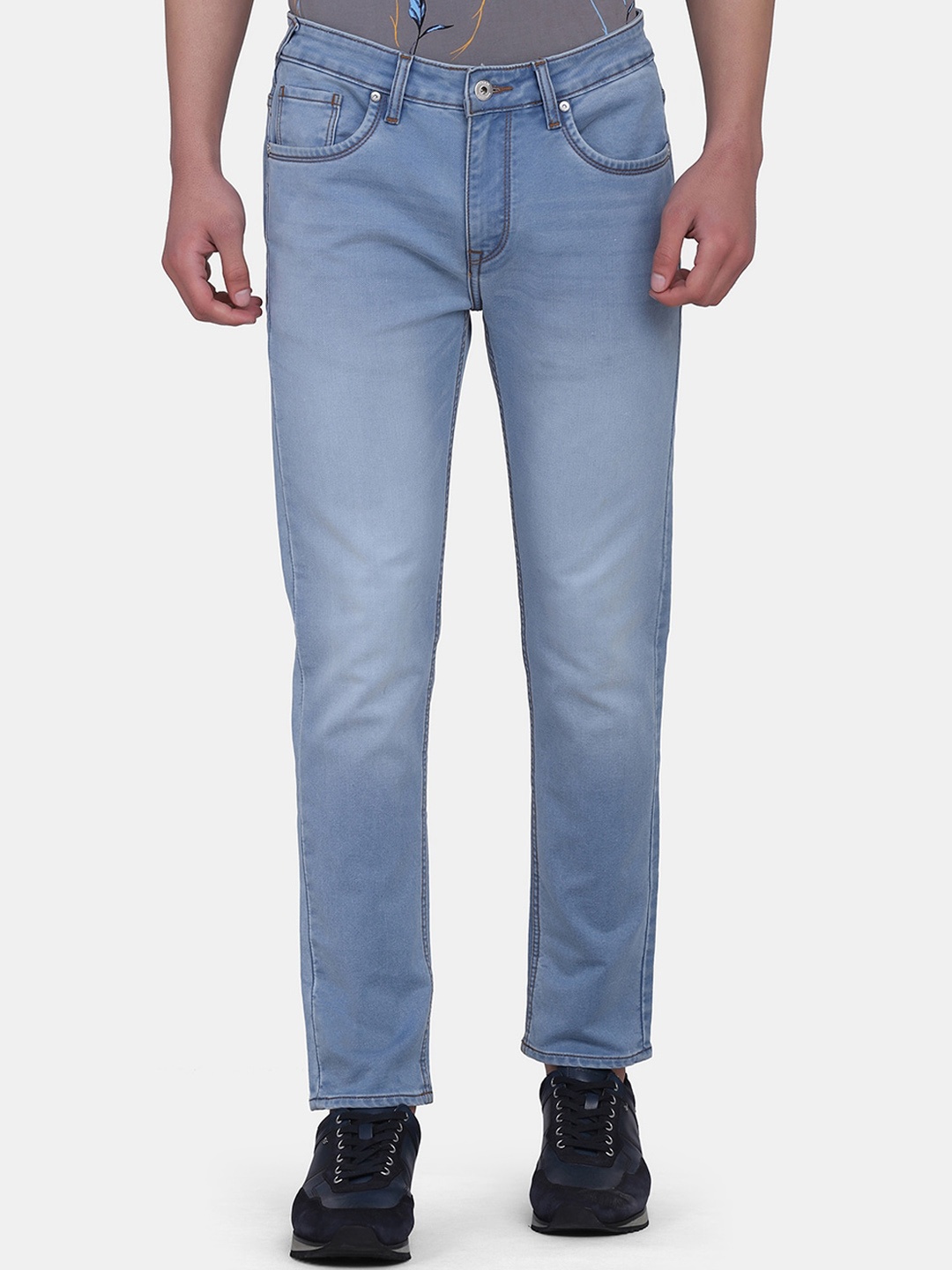 

Blackberrys Men Blue Skinny Fit Low-Rise Heavy Fade Stretchable Jeans
