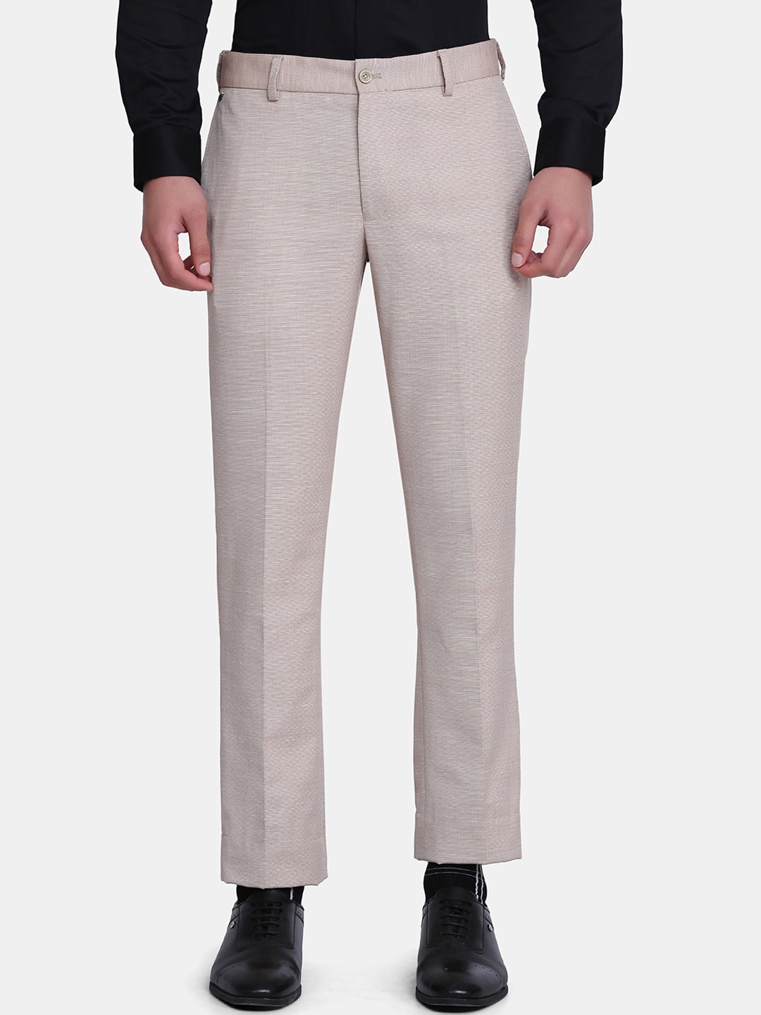 

Blackberrys Men Beige B-95 Slim Fit Trousers