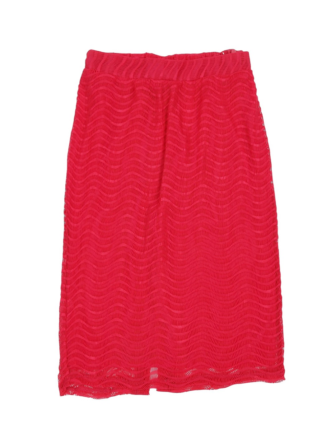 

Actuel Girls Rani Pink Self-Design Straight Midi Skirt