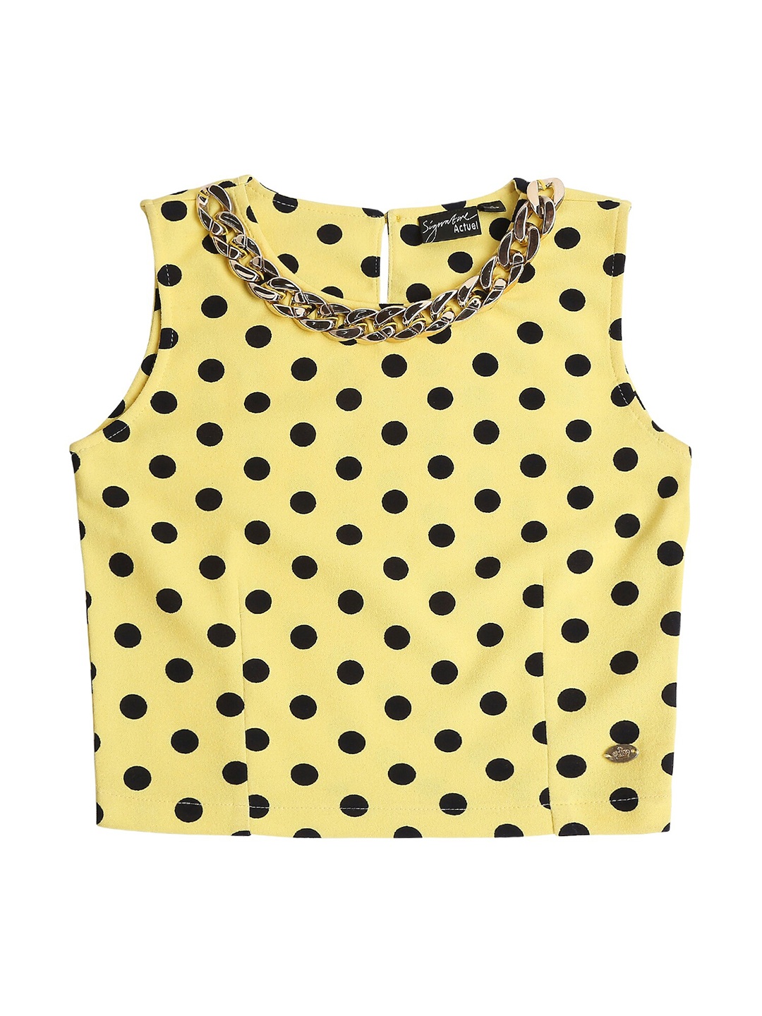 

Actuel Girls Yellow & Black Printed Georgette Top