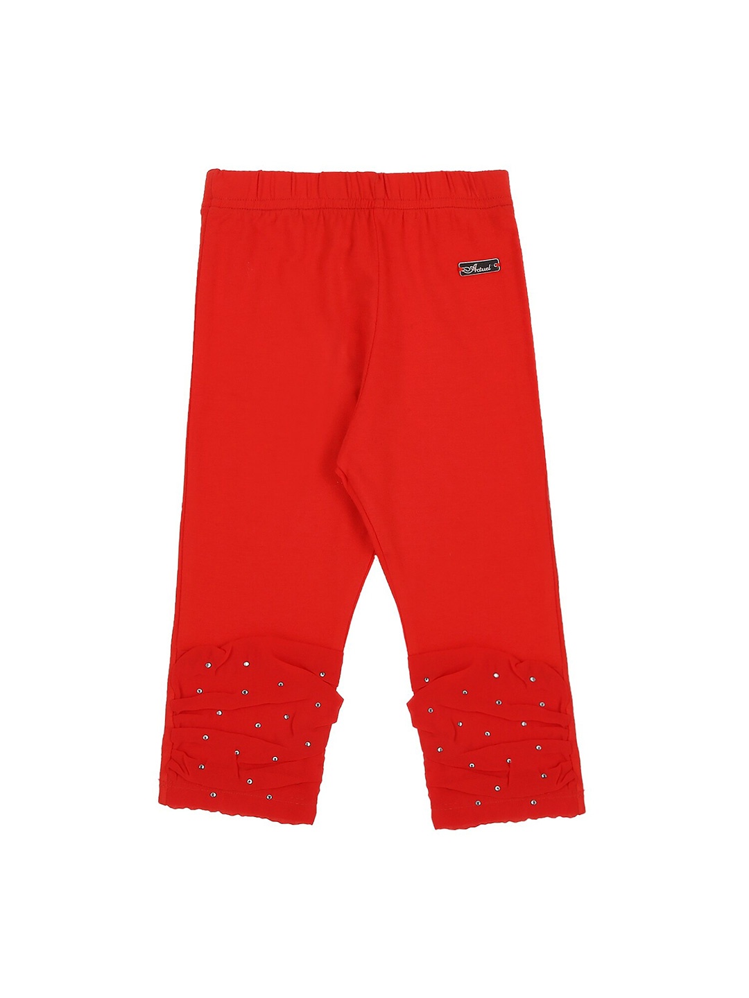 

Actuel Girls Red Cotton Knitted Capris
