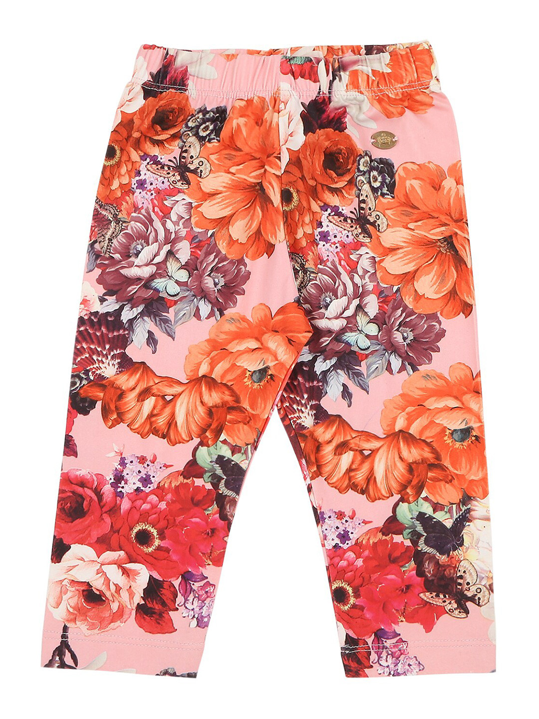 

Actuel Girls Pink & Orange Printed Capris