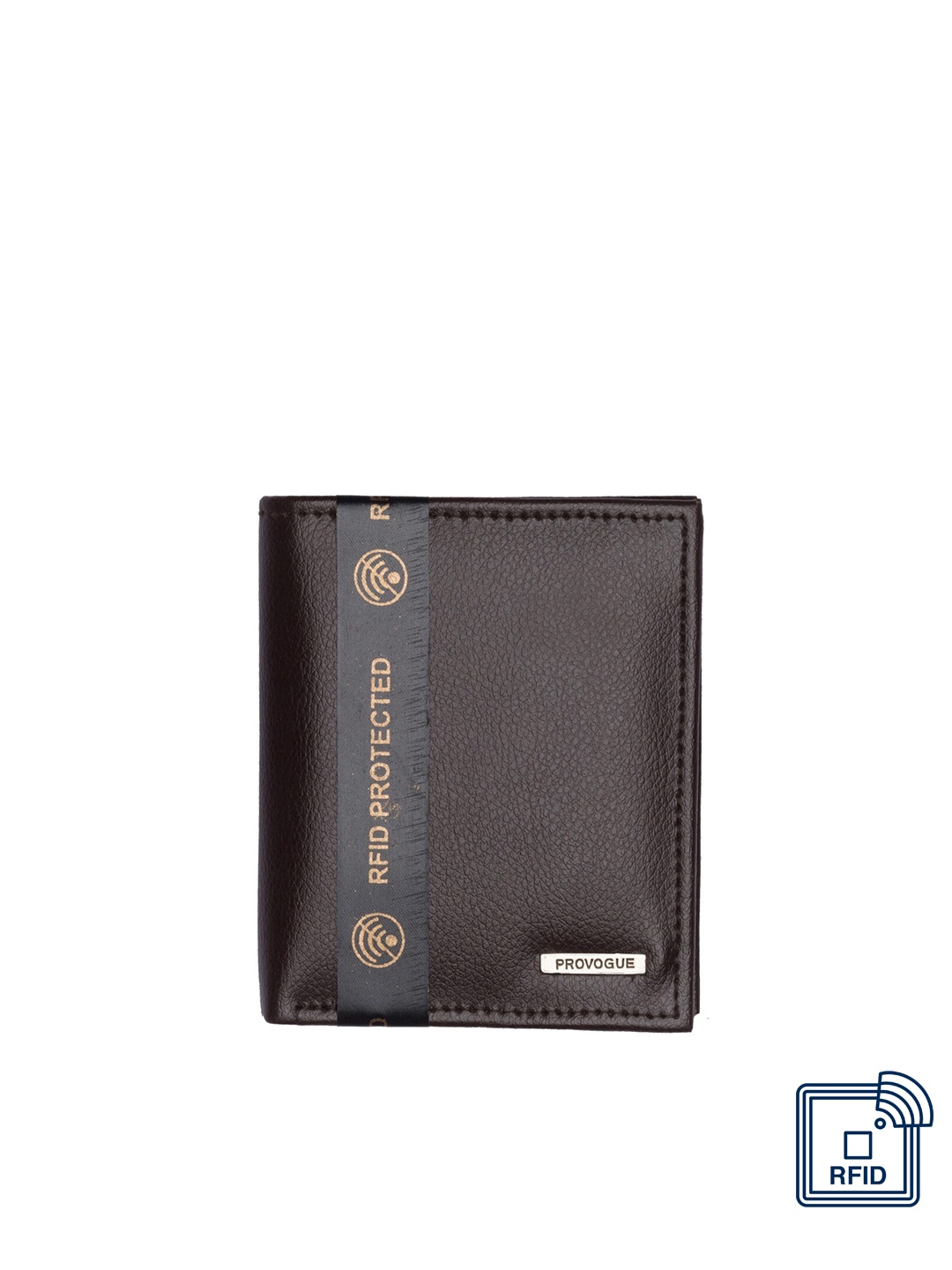 

Provogue Men Brown Textured Two Fold Wallet