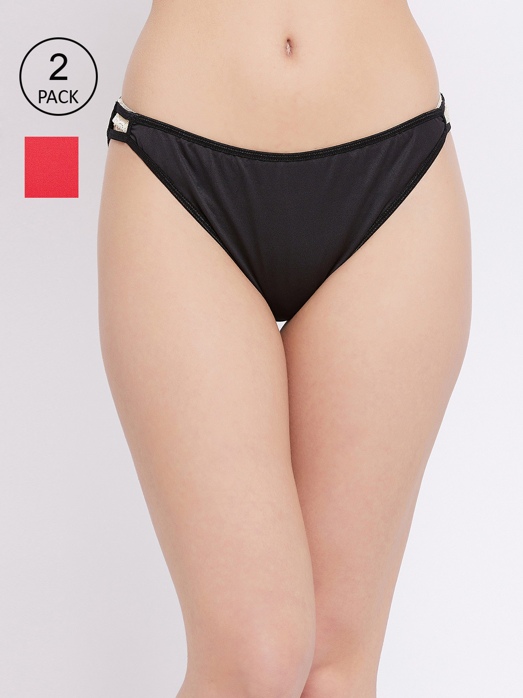 

SECRETS BY ZEROKAATA Women Pack Of 2 Assorted Low-Rise Hipster Briefs