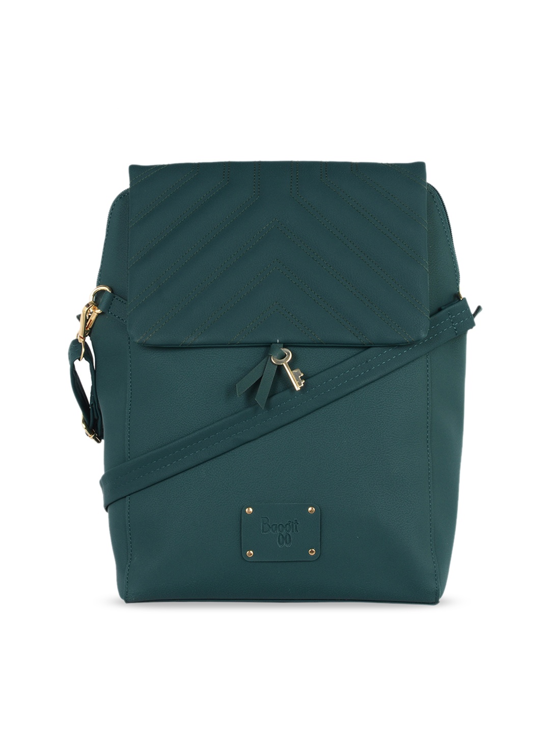 

Baggit Green Oversized Structured Sling Bag