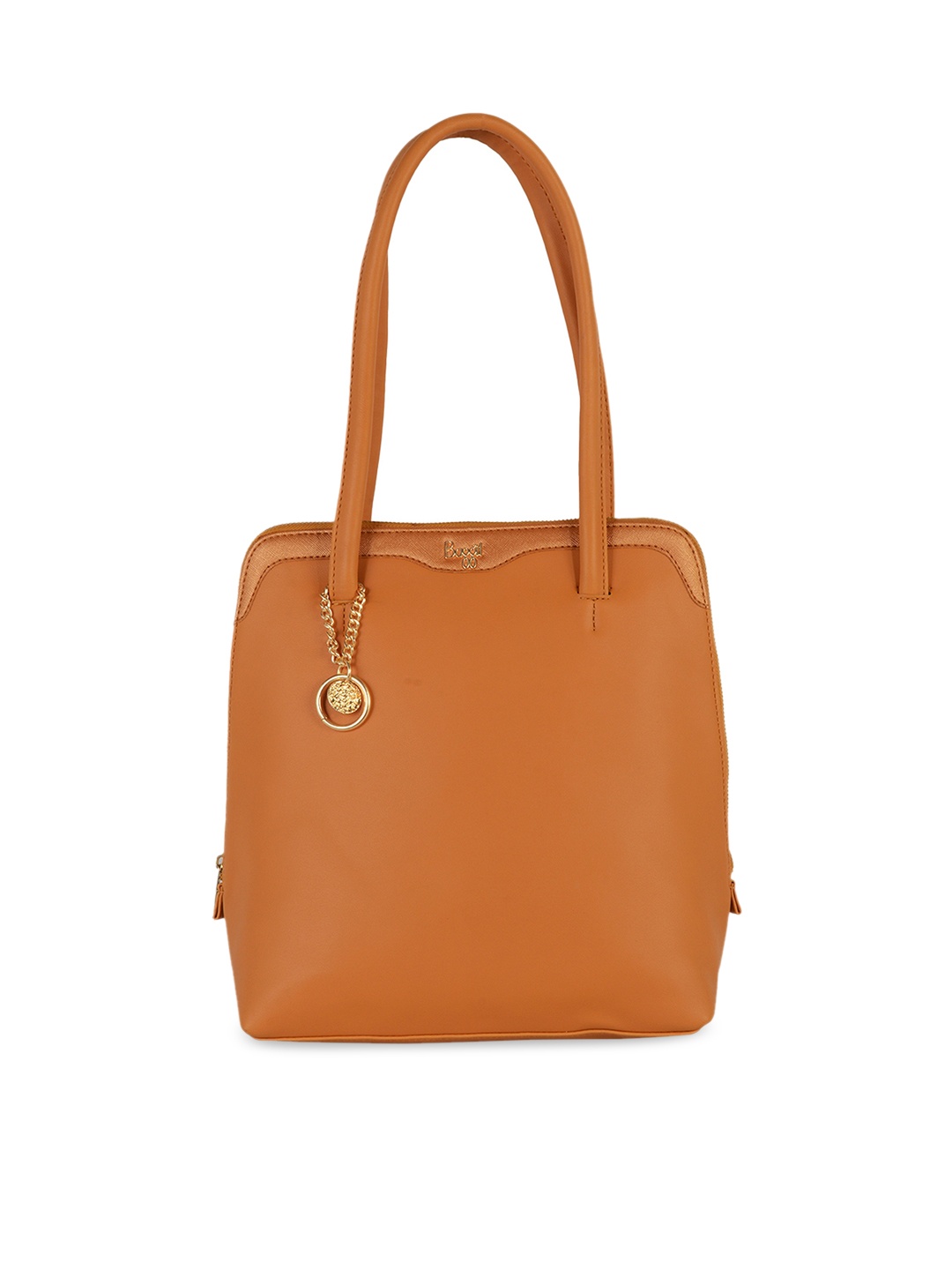 

Baggit Women Mustard Yellow Solid Structured Handheld Bag