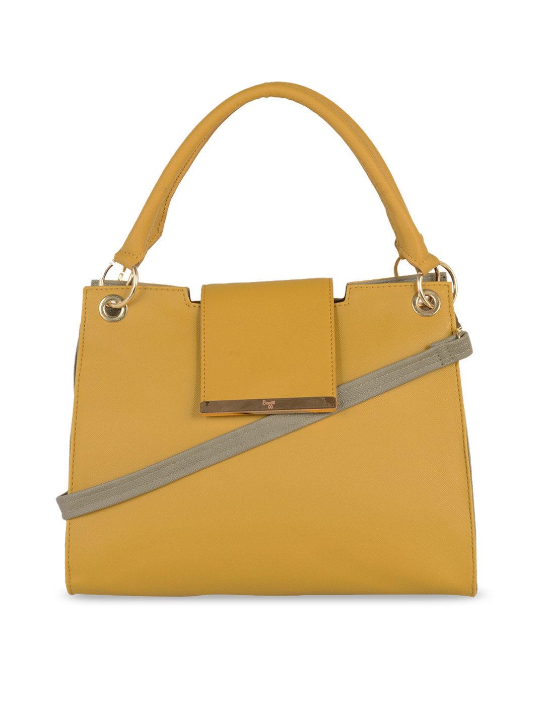 

Baggit Yellow Structured Handheld Bag
