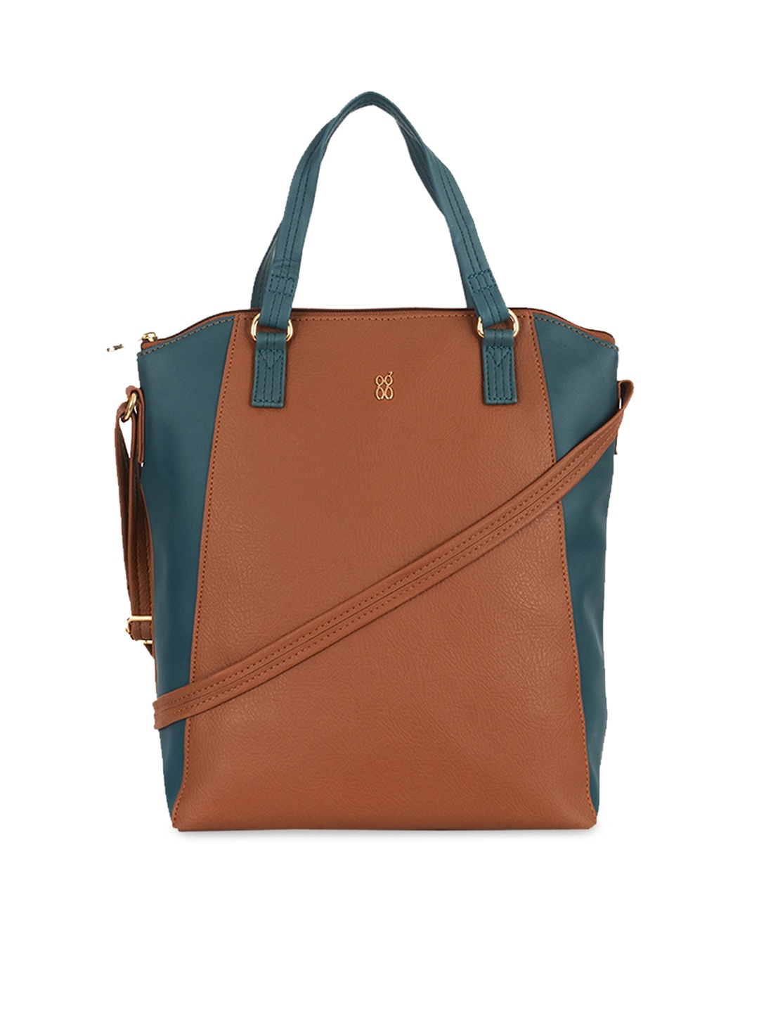 

Baggit Tan Colourblocked Oversized Shopper Tote Bag