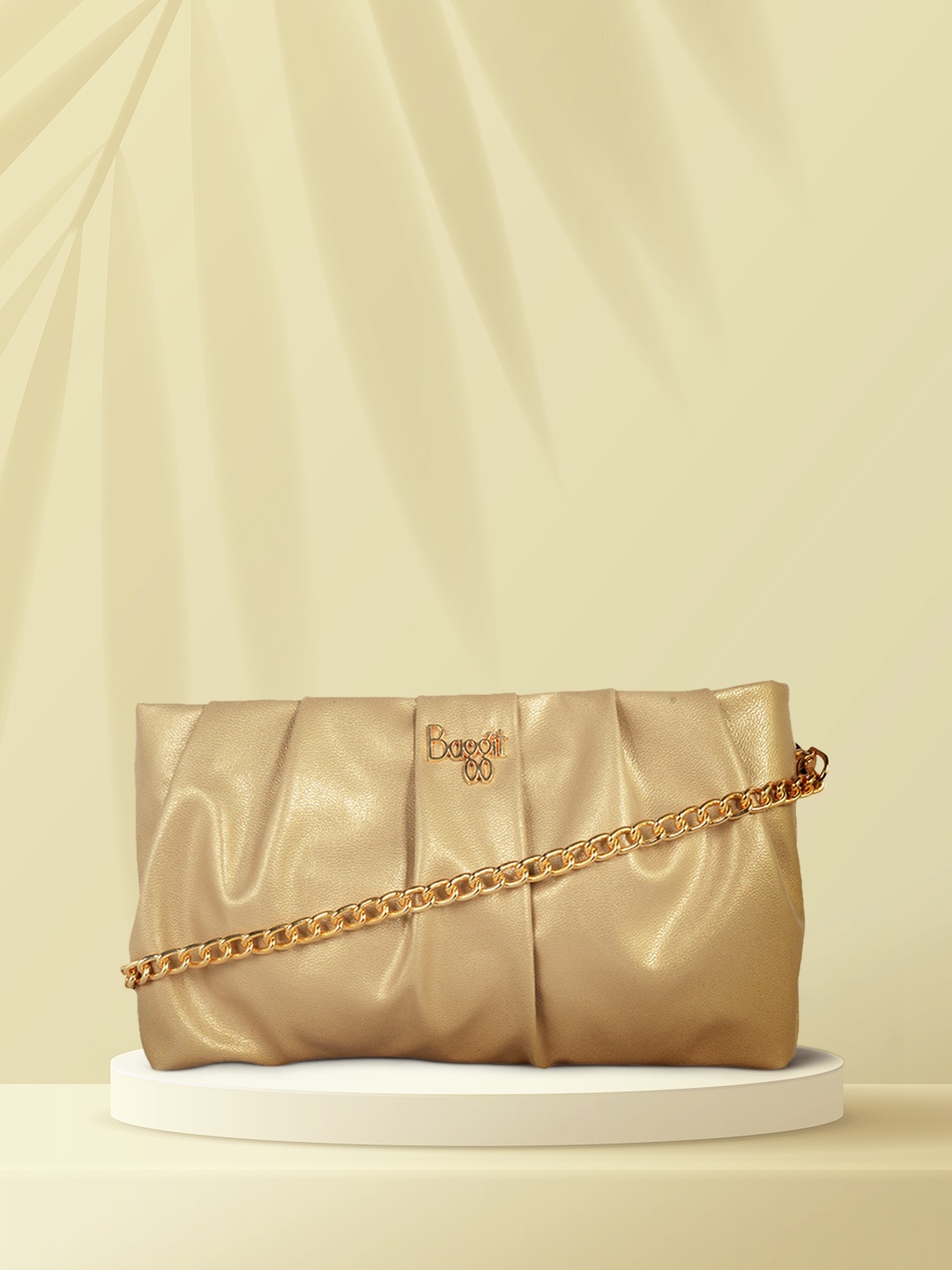 

Baggit Women Gold-Toned Structured Sling Bag