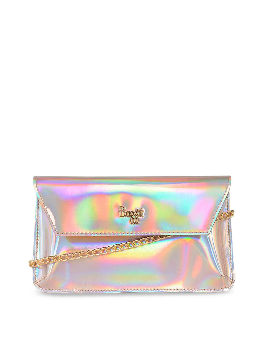 

Baggit Silver-Toned Structured Sling Bag