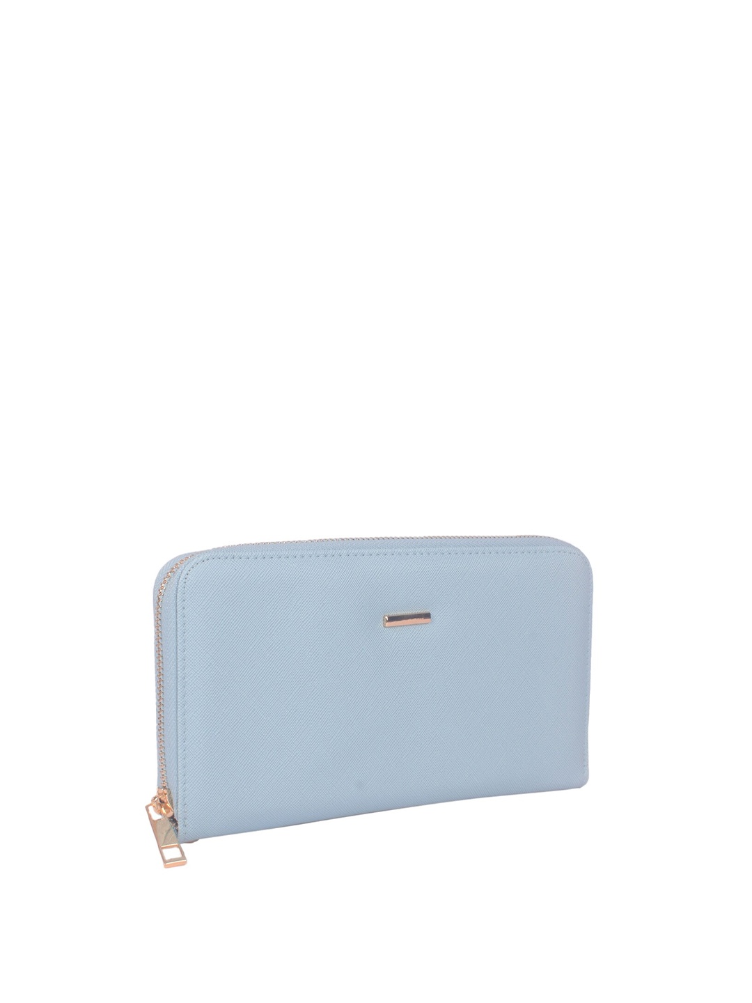 

Bagkok Women Blue PU Zip Around Wallet