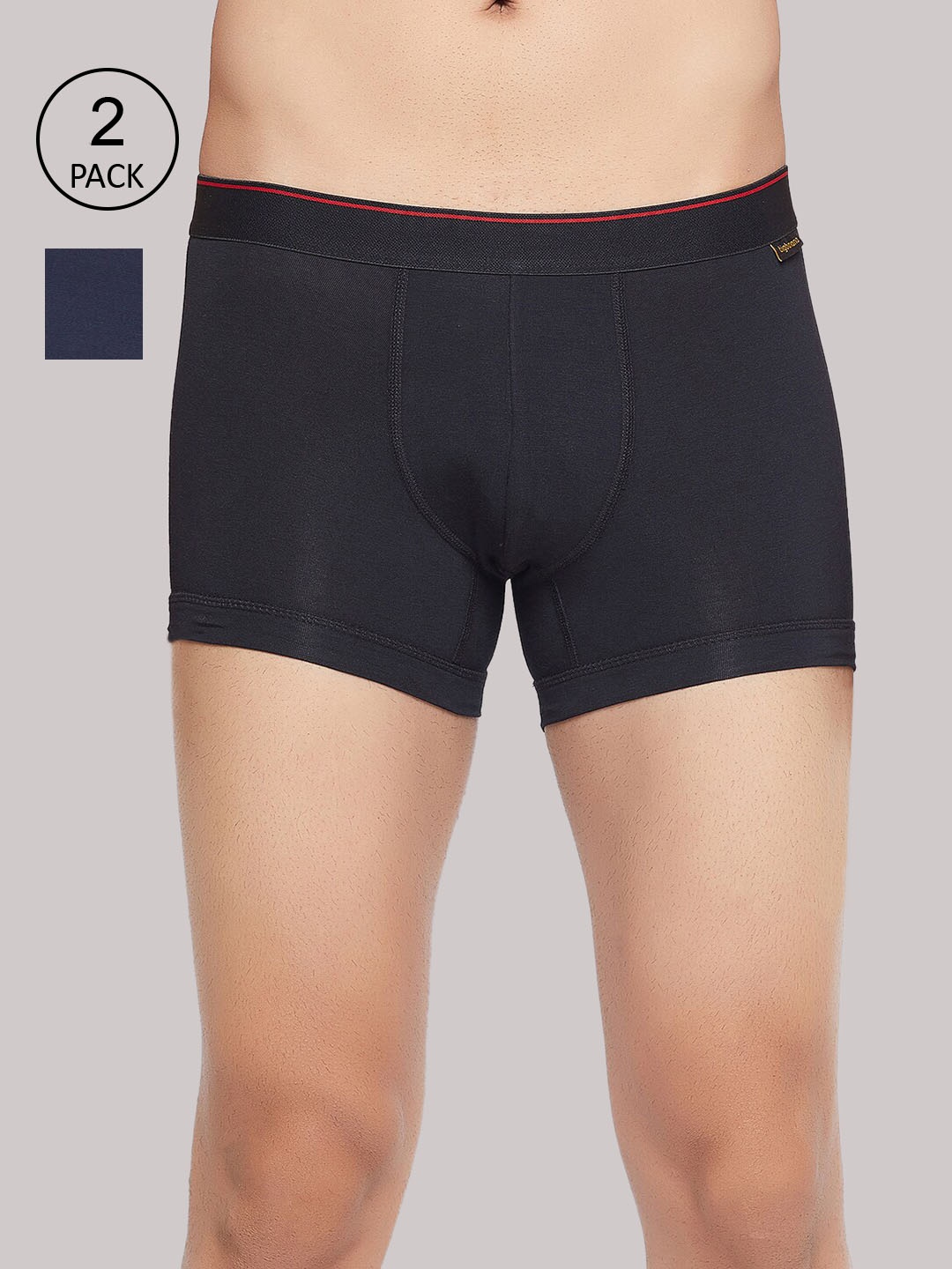 

bigbanana Men Multi Colour Set of 2 Solid Pure Cotton Trunks Huxley-B-N-2PK