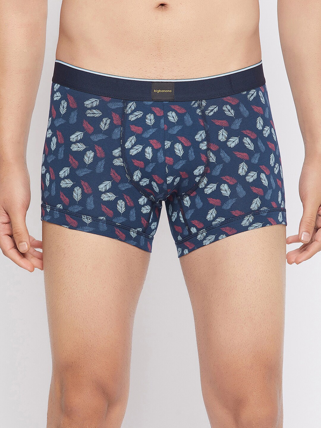 

bigbanana Men Set of 2 Navy Blue Floral Printed Cotton Trunks Wilder-2PK