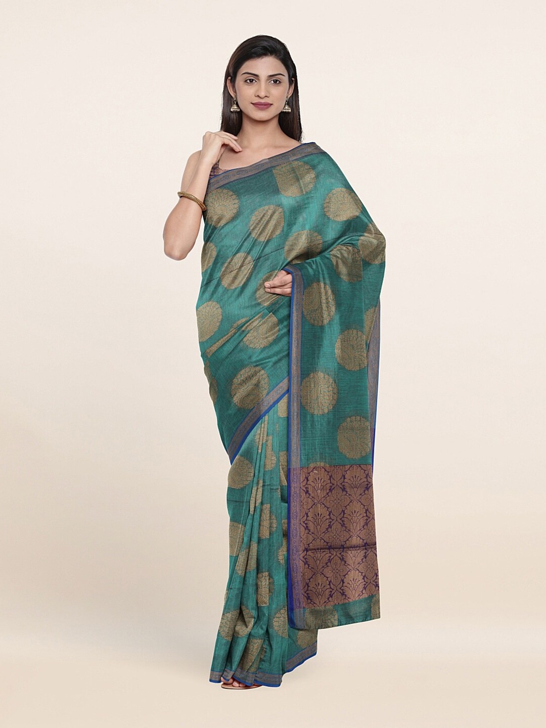 

Pothys Green Ethnic Motifs Saree