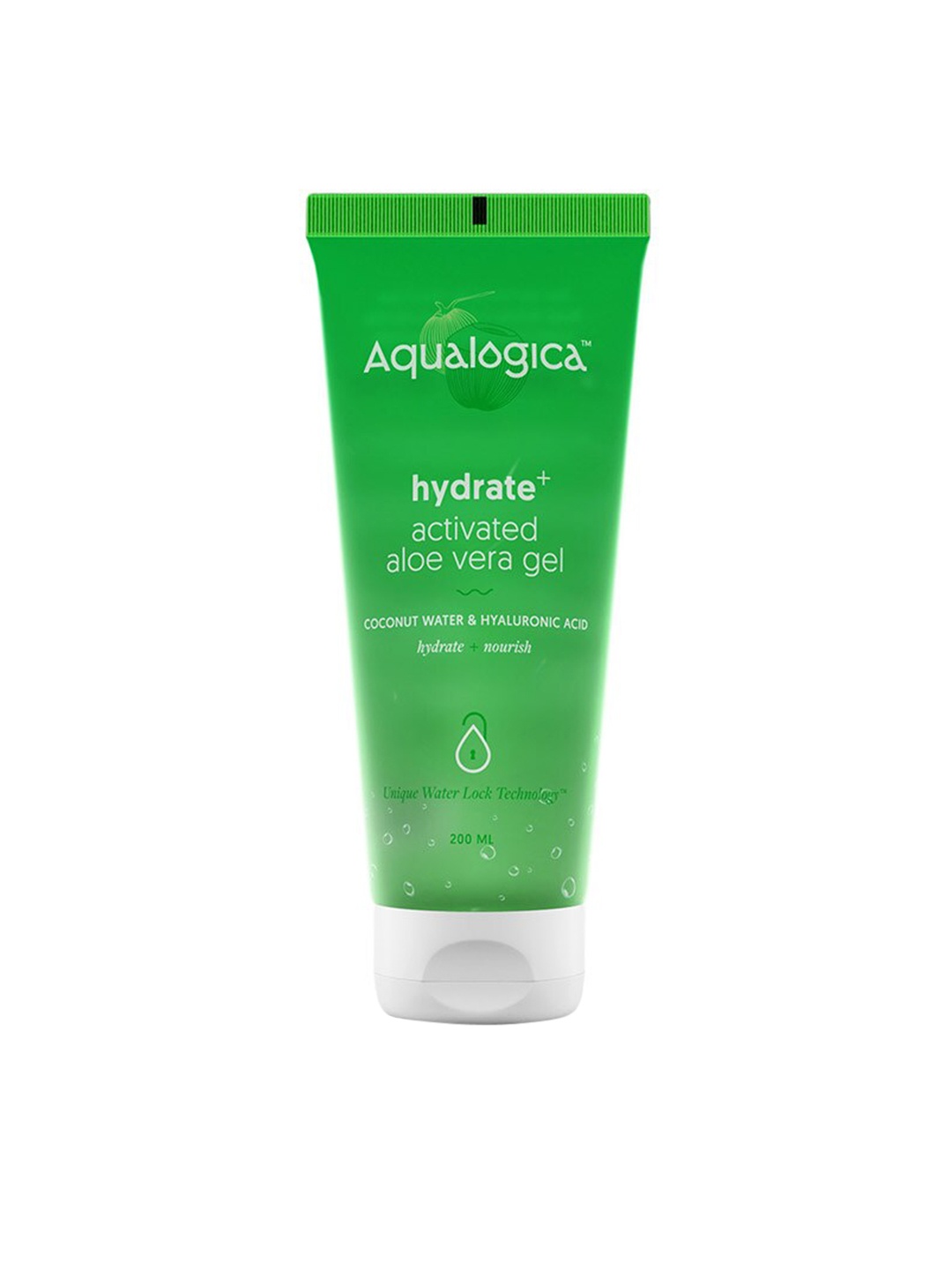 

Aqualogica Hydrate+ Activated Aloe Vera Gel with Coconut Water & Hyaluronic Acid - 200ml, Green