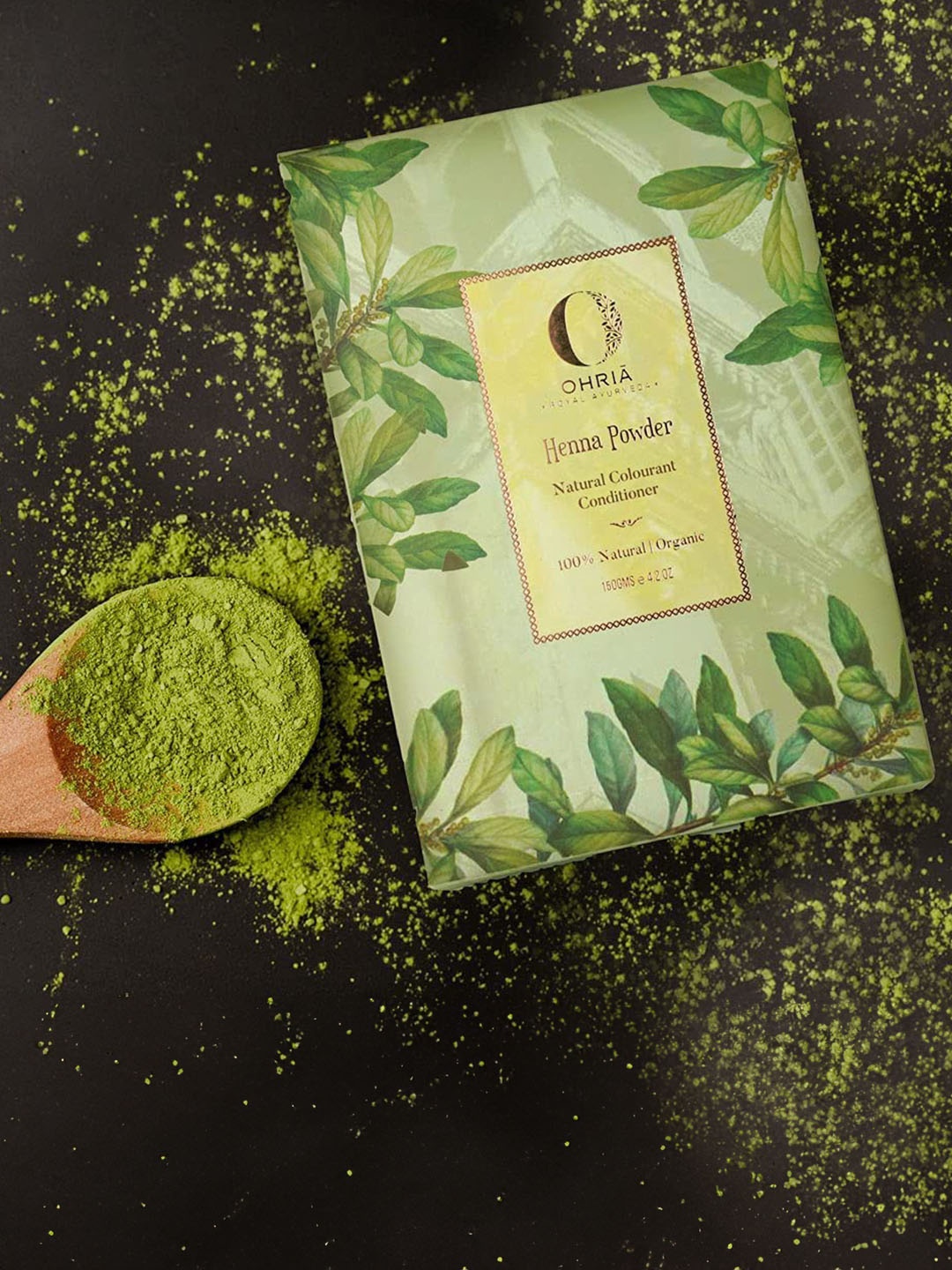 

OHRIA AYURVEDA Organic Natural Colourant Conditioner Heena Powder - 150 g, Green