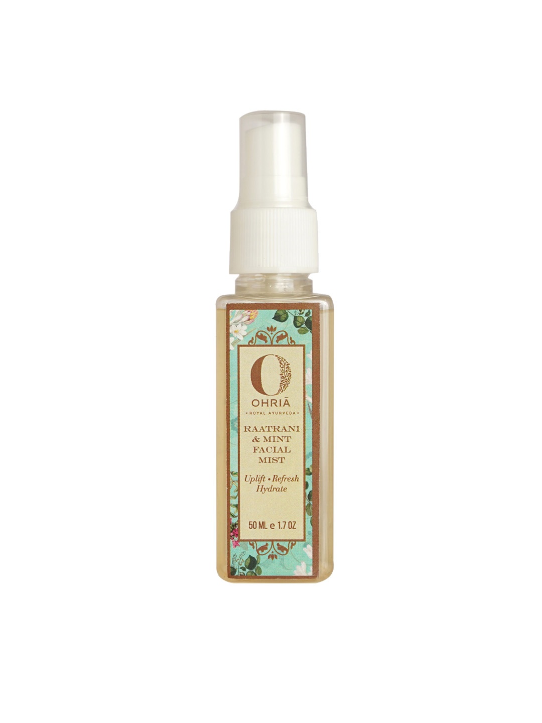 

Ohria Ayurveda Raatrani & Mint Refreshing & Soothing Facial Mist - 50ml, Green