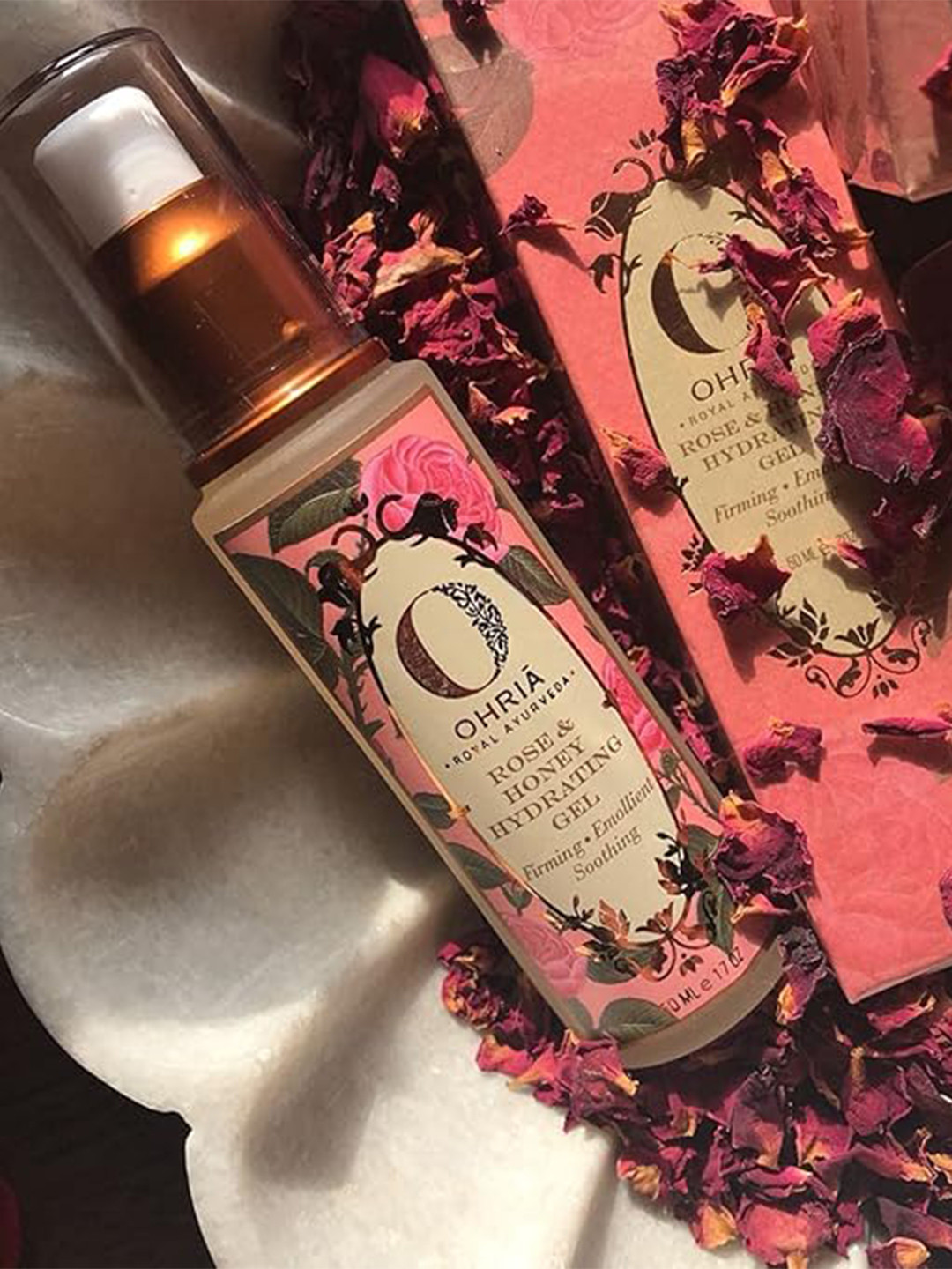 

OHRIA AYURVEDA Rose & Honey Hydrating Gel For Skin Soothing & Firming - 50 ml, Pink