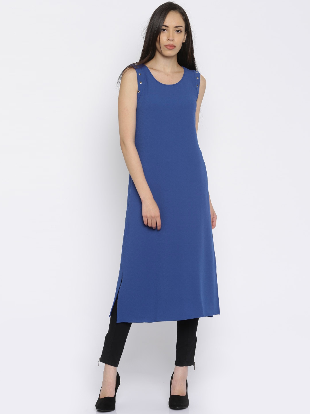 

AND Women Blue Kurta