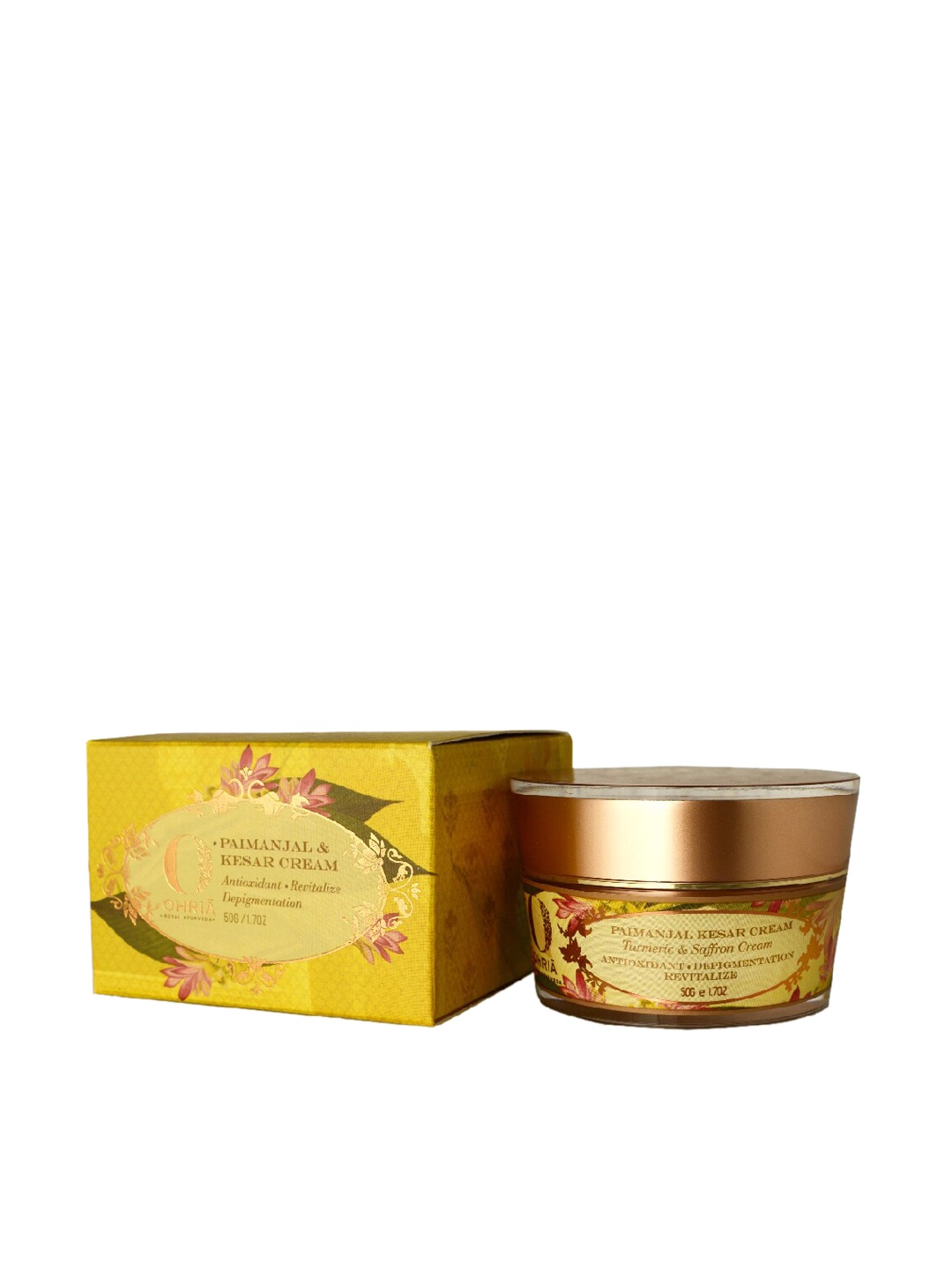 

OHRIA AYURVEDA Turmeric & Saffron Depigmentation Cream 50 g, Yellow