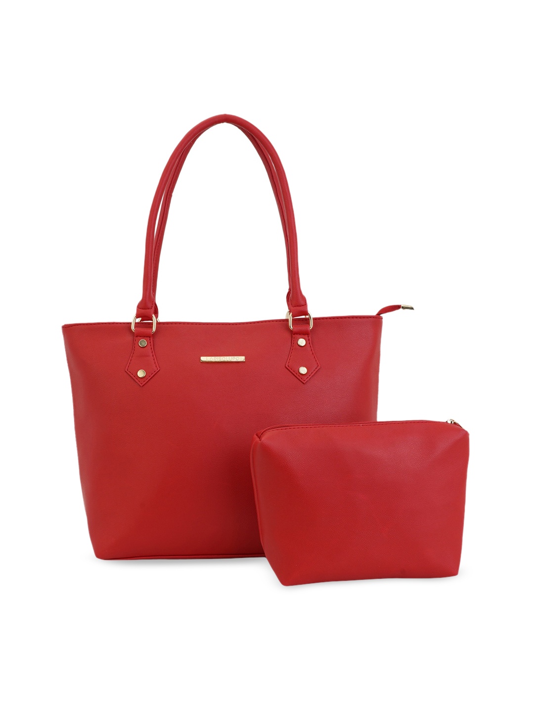 

Lapis O Lupo Red Shopper Shoulder Bag With Pouch