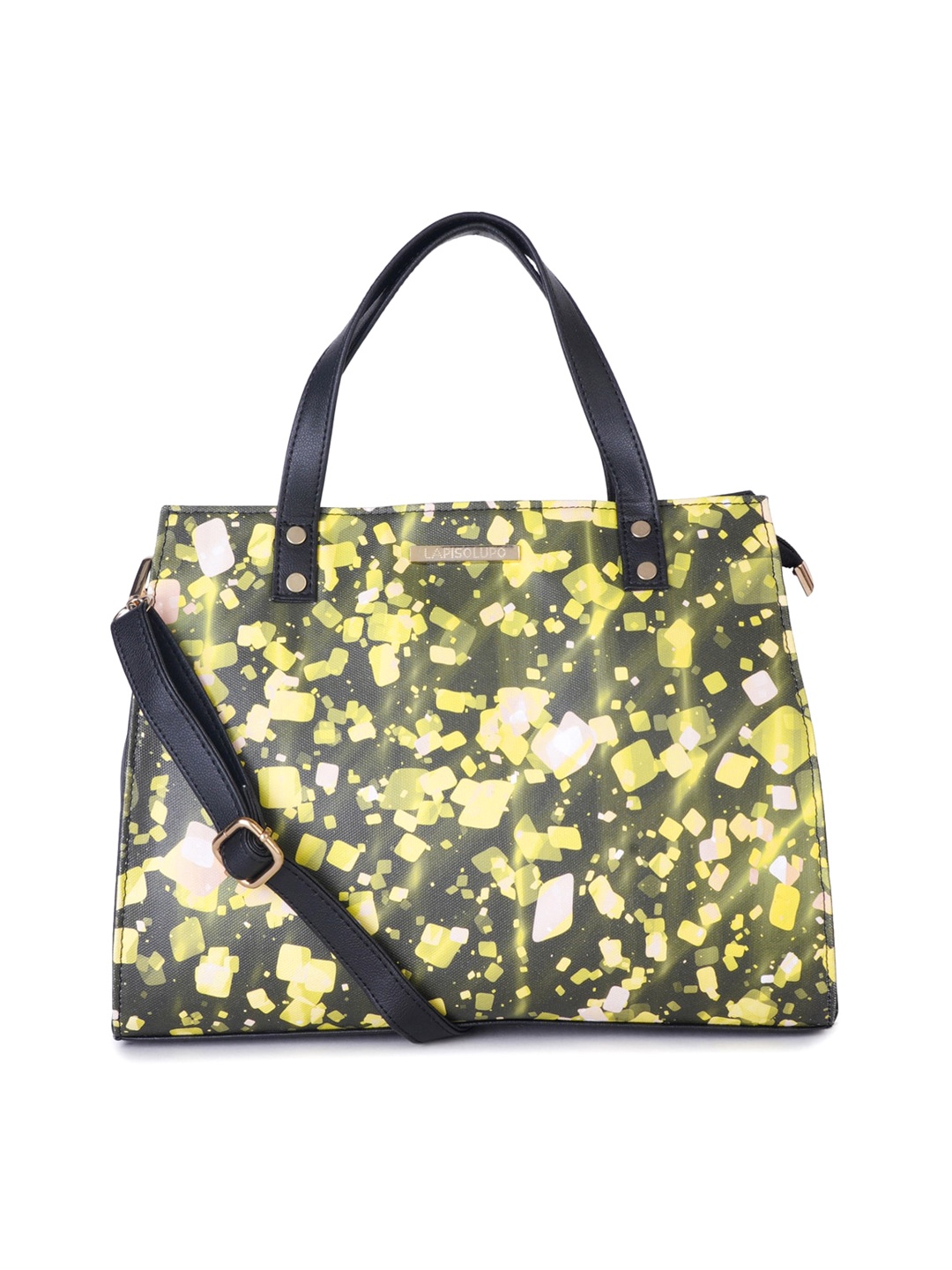 

Lapis O Lupo Black Printed Shopper Handheld Bag