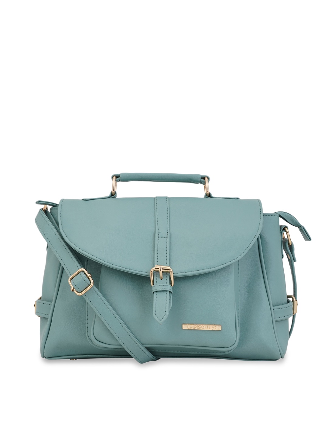 

Lapis O Lupo Turquoise Blue Structured Satchel