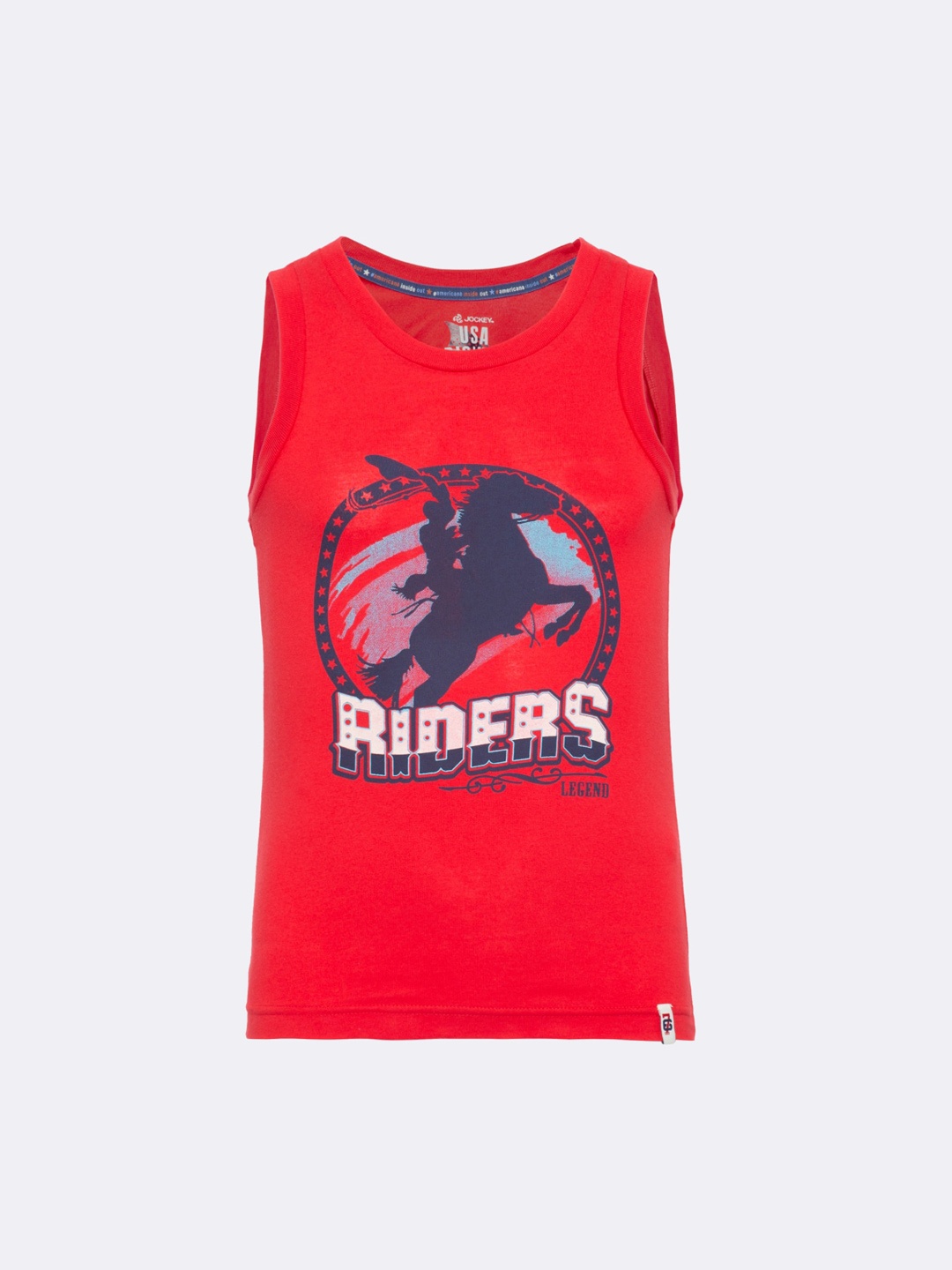 

Jockey Boys Super Combed Cotton Graphic Printed Tank Top - UB10, Red