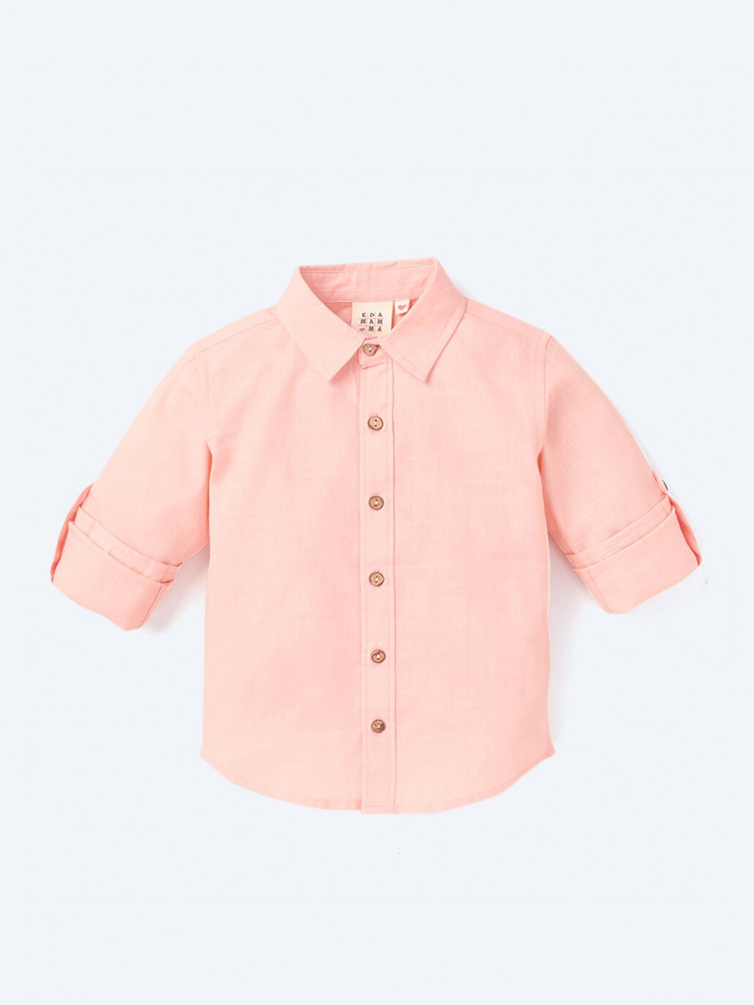 

Ed-a-Mamma Boys Pink Regular Fit Cotton Casual Shirt