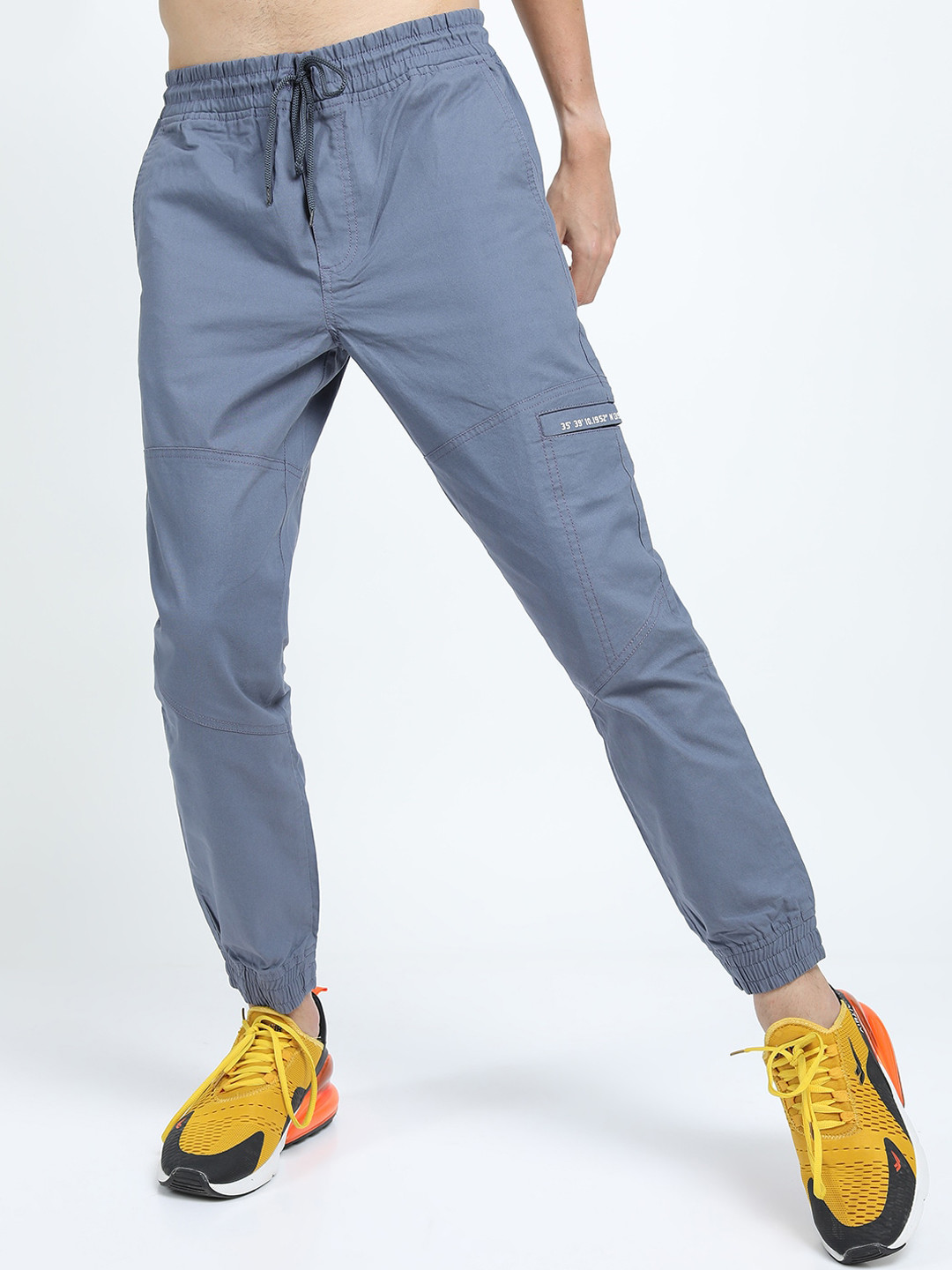 

HIGHLANDER Men Grey Regular Fit Cotton Joggers