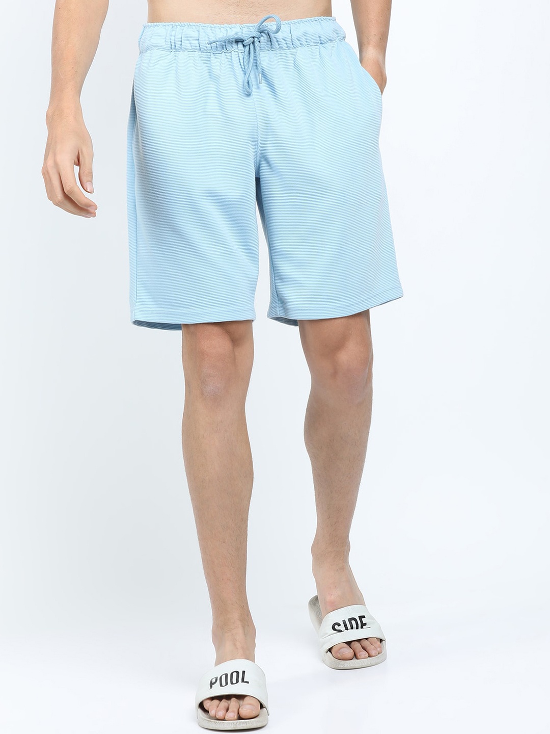 HIGHLANDER Men Blue Mid-Rise Sports Shorts