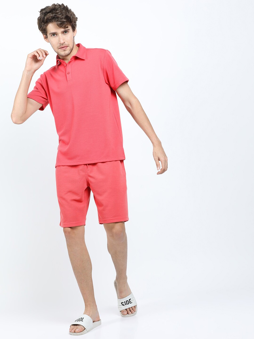

KETCH Men Polo Collar Regular Fit Casual T-shirt, Coral