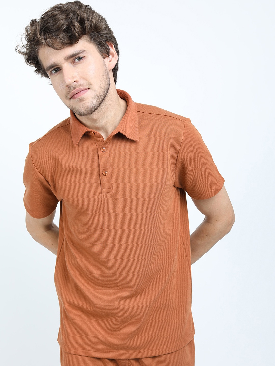 

KETCH Men Brown Polo Collar Regular Fit T-shirt