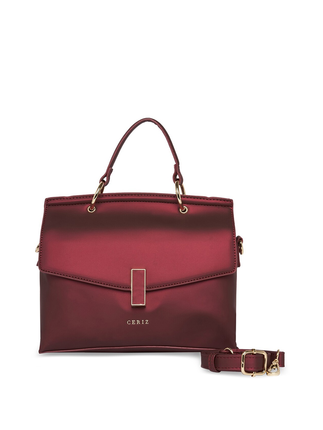 

CERIZ Burgundy Structured Satchel