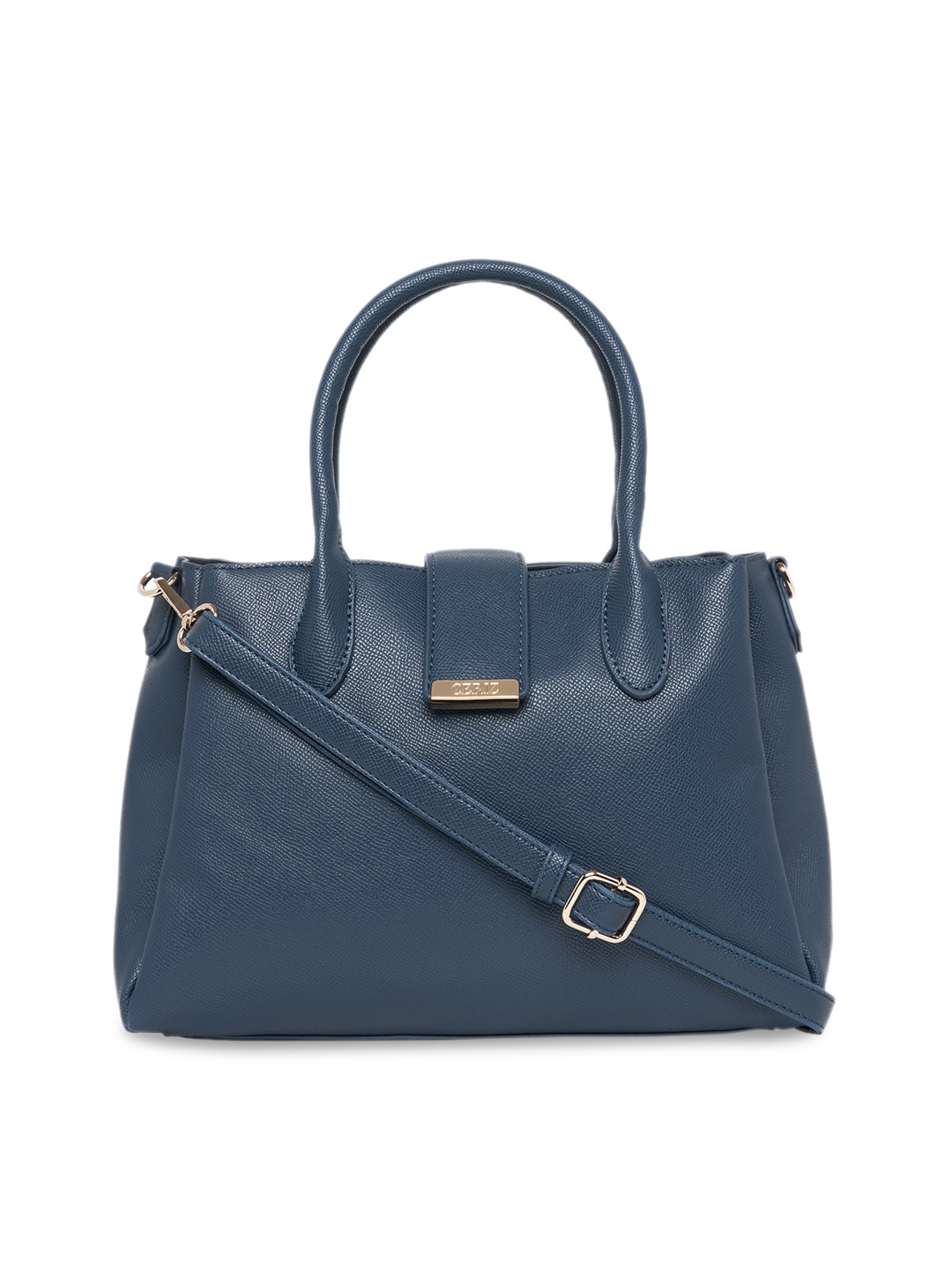 

CERIZ Blue Textured Structured Handheld Bag
