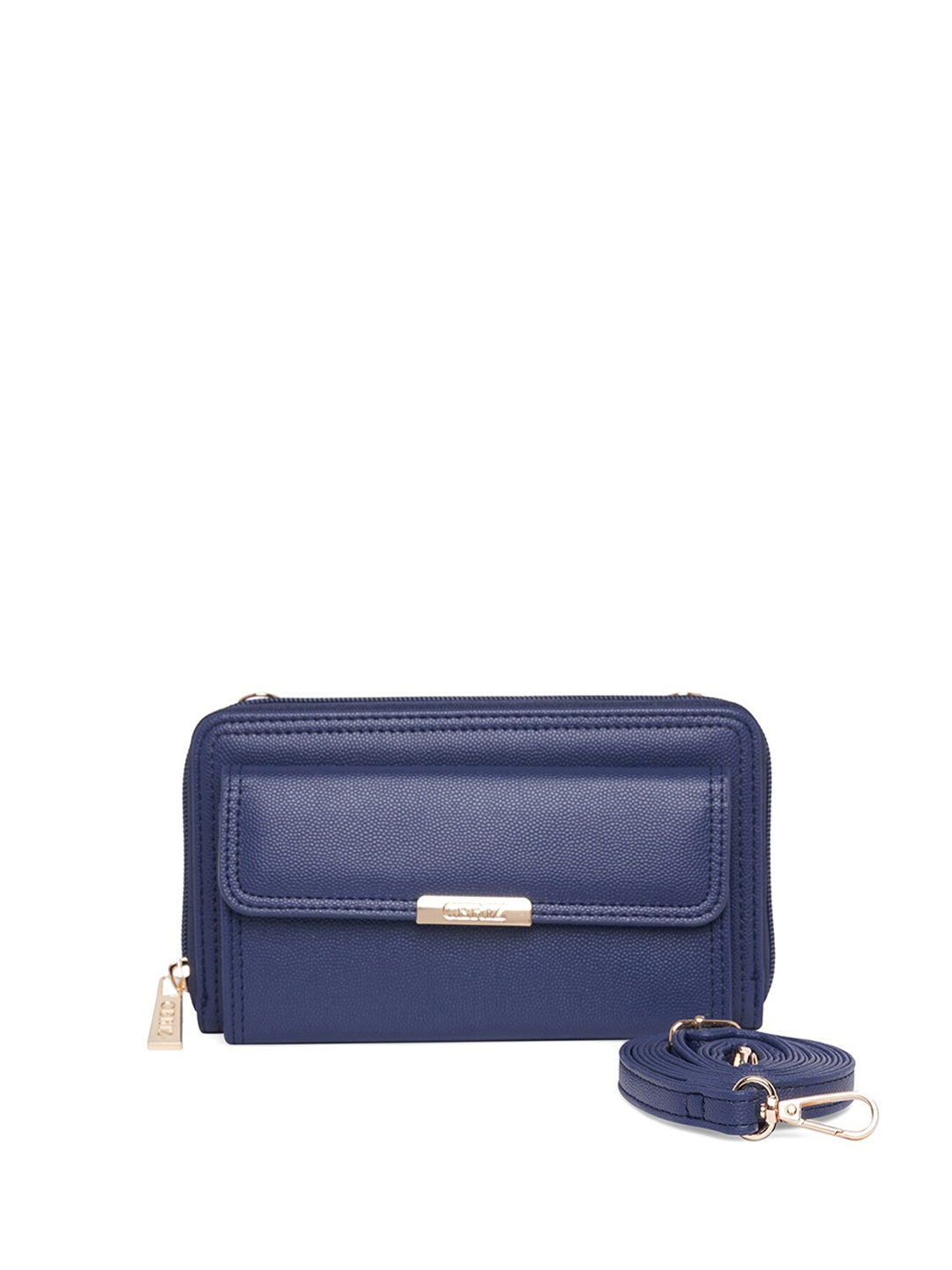 

CERIZ Women Navy Blue Zip Around Wallet