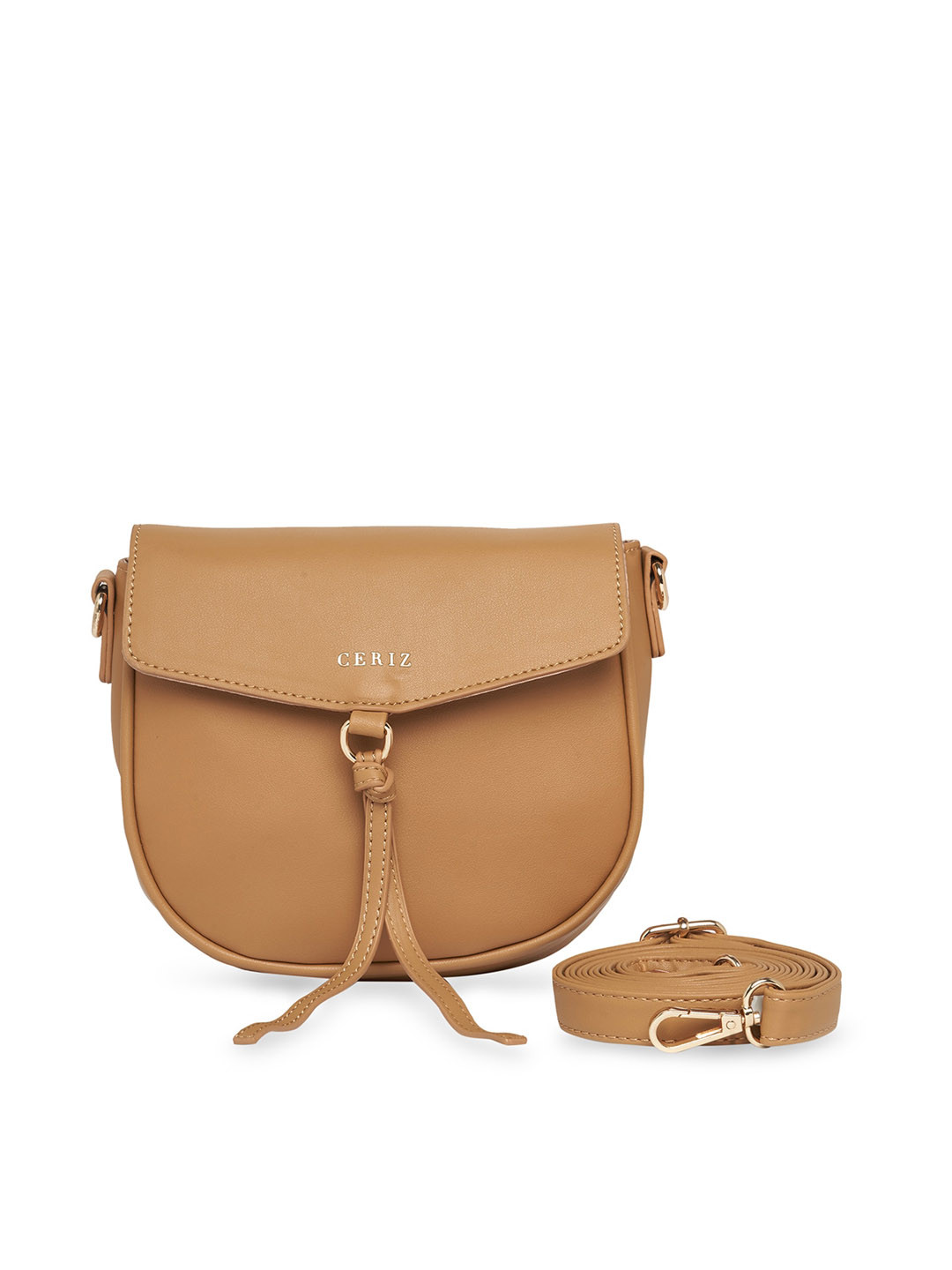

CERIZ Khaki Structured Sling Bag
