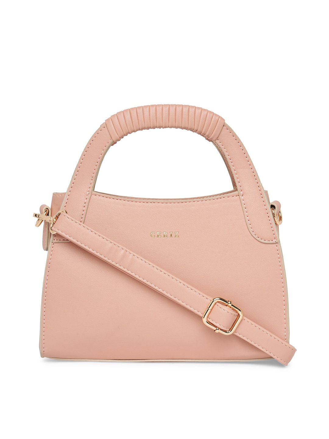

CERIZ Women Pink PU Structured Handheld Bag