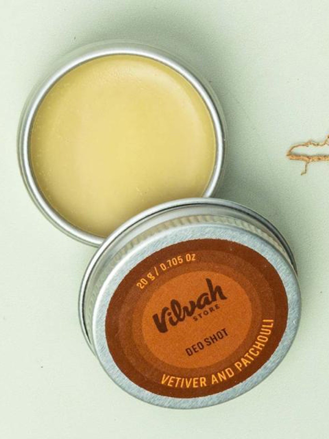 

Vilvah Store Vetiver & Patchouli Deo Shot - 20g, Orange