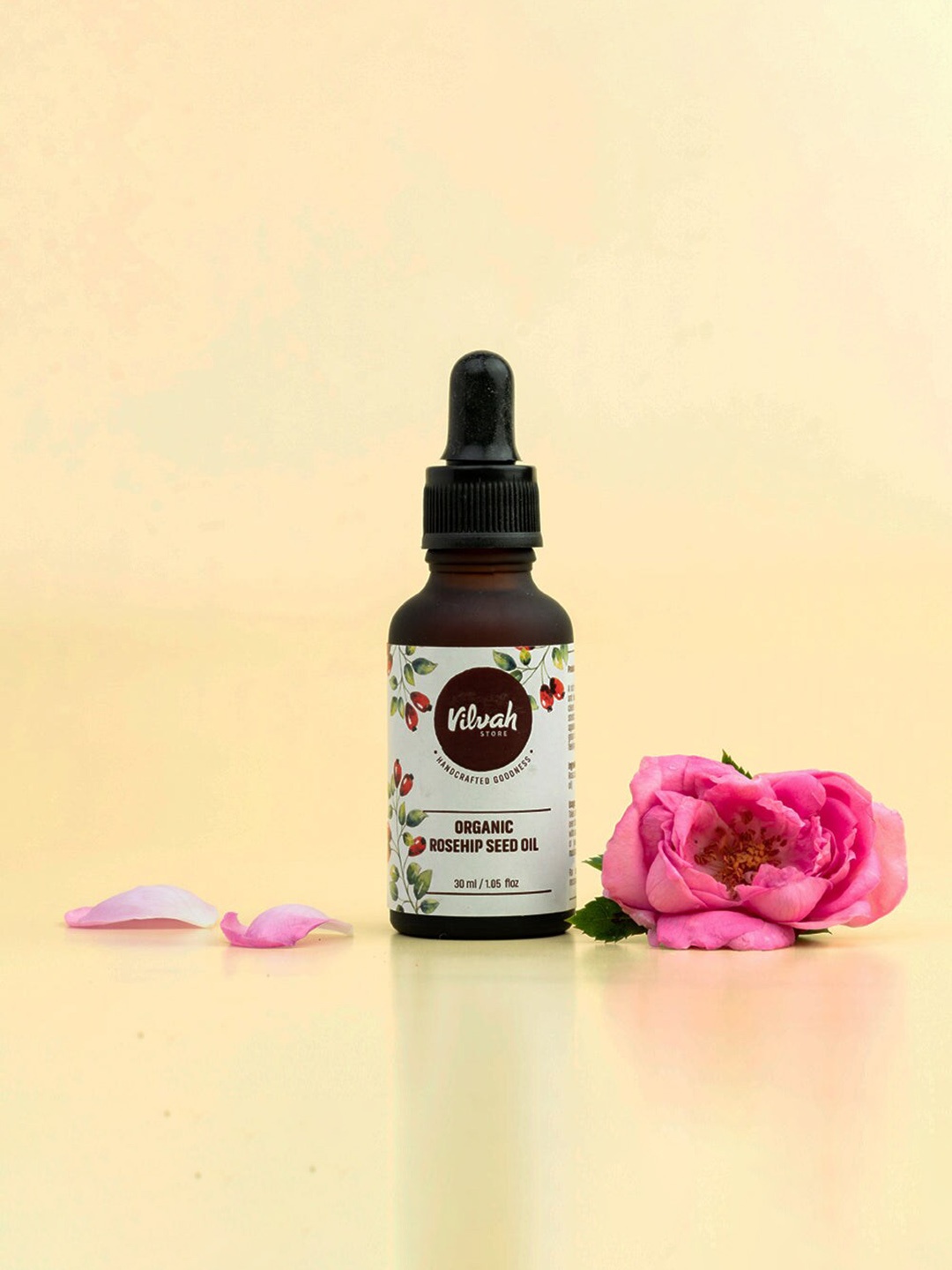 

Vilvah Store Organic Rosehip Seed Oil - 30ml, White
