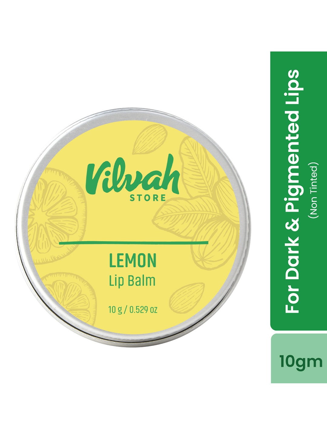

Vilvah Store Hydrating & Nourishing Lemon Lip Balm for Soft and Supple Lips - 10g, Yellow