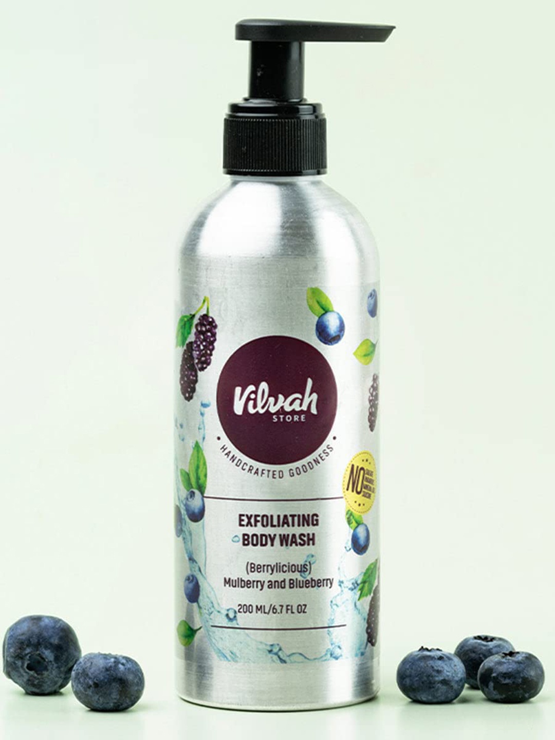 

Vilvah Store Berrylicious Exfoliating Body Wash - 200ml, Silver