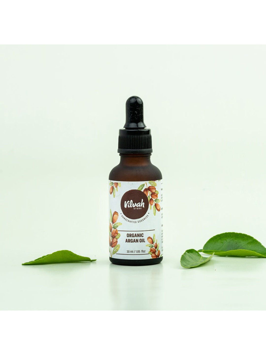 

Vilvah Store 100% Organic Argan Oil For All Skin & Hair Concerns - 30 ml, White
