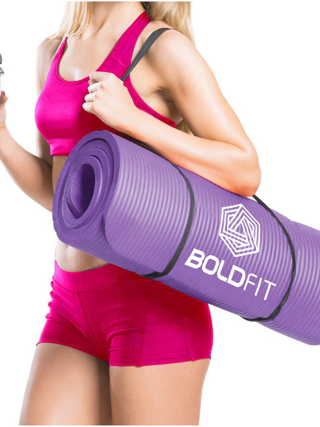 

BOLDFIT Purple Rectangular Solid Yoga Mat