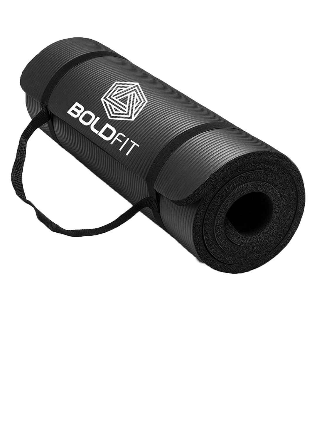 

BOLDFIT Black Solid Anti-Slip Yoga Mat