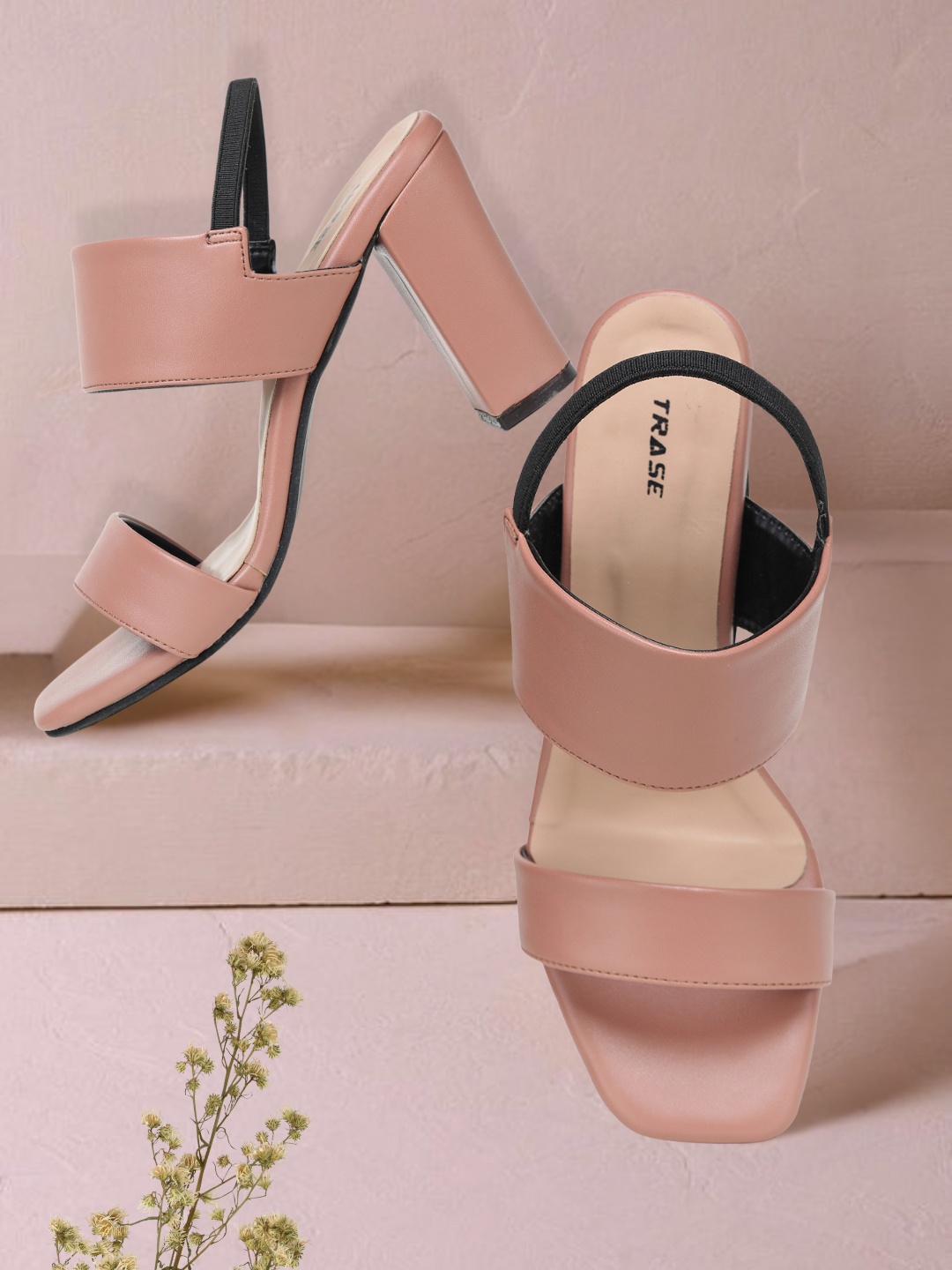 

TRASE Pink Block Sandals