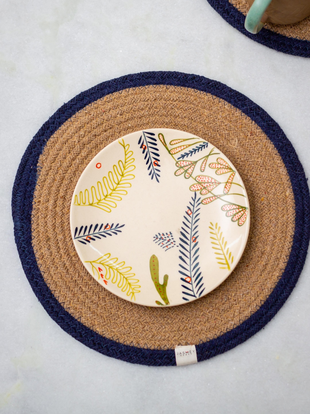 

JASMEY HOMES Set of 2 Reversible Cotton Table Placemats, Beige