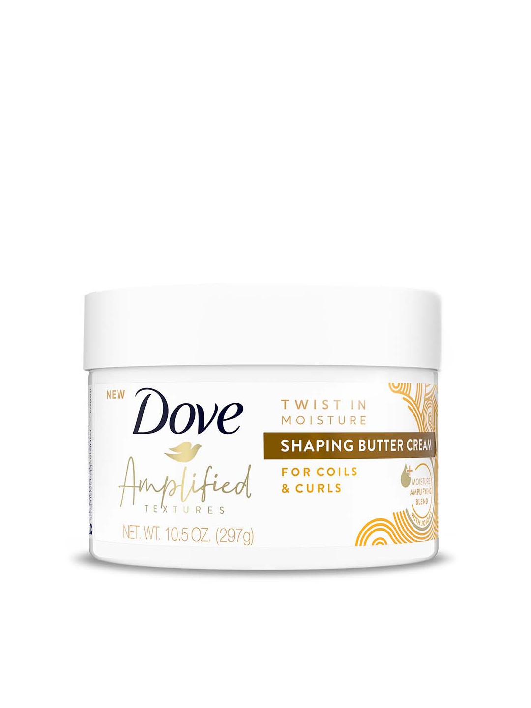 

Dove Amplified Textures Twist In Moisture Shaping Butter Cream for Coils & Curly Hair 297g, White