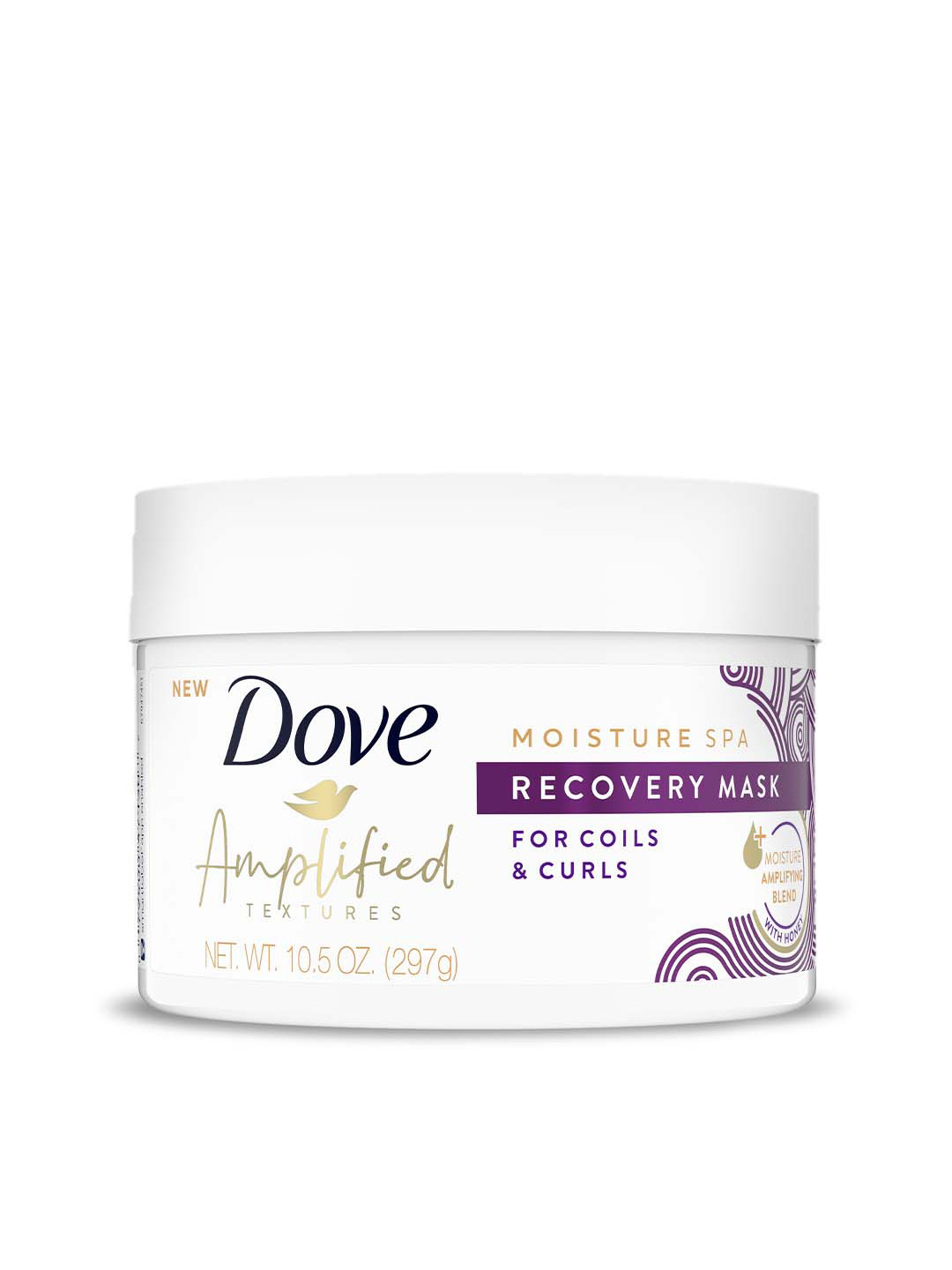 

Dove Amplified Textures Moisture Spa Recovery Mask for Coils & Curly Hair - 297 g, White